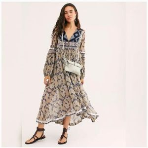 Free People High Low Dress, with Slip Included Medium/Large
